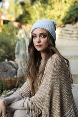 Boucle Pom Beanie - Boho Clothing and Accessories - Flyclothing LLC