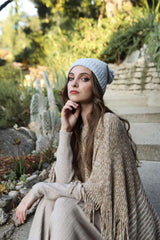 Boucle Pom Beanie - Boho Clothing and Accessories - Flyclothing LLC