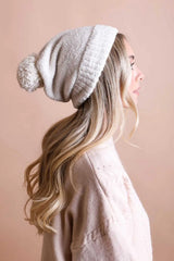 Boucle Pom Beanie - Boho Clothing and Accessories - Flyclothing LLC