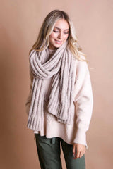 Boucle Vertical Knit Scarf - Boho Clothing and Accessories - Flyclothing LLC