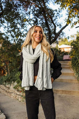 Boucle Vertical Knit Scarf - Boho Clothing and Accessories - Flyclothing LLC
