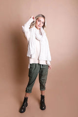 Boucle Vertical Knit Scarf - Boho Clothing and Accessories - Flyclothing LLC
