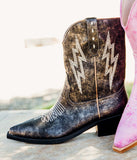 Bowie Metallic Boot in Black - Naughty Monkey - Flyclothing LLC