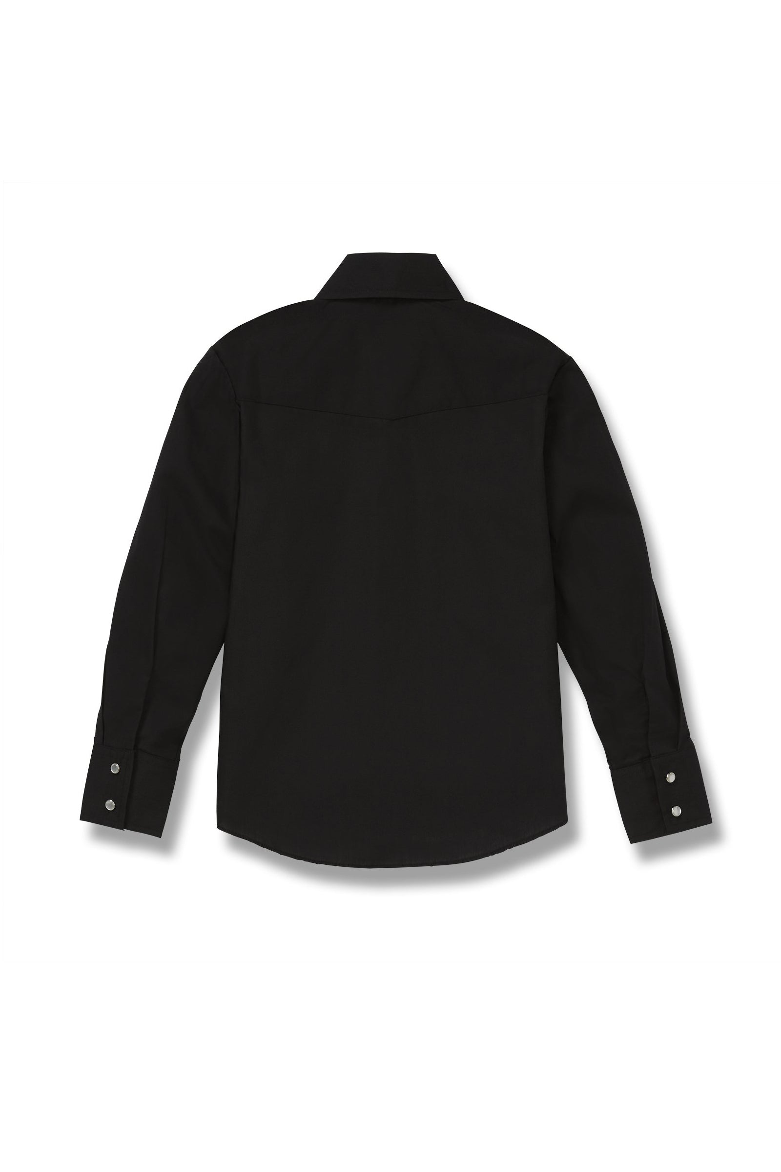 Boy's Ely Cattleman Long Sleeve Solid Black Western Snap Shirt