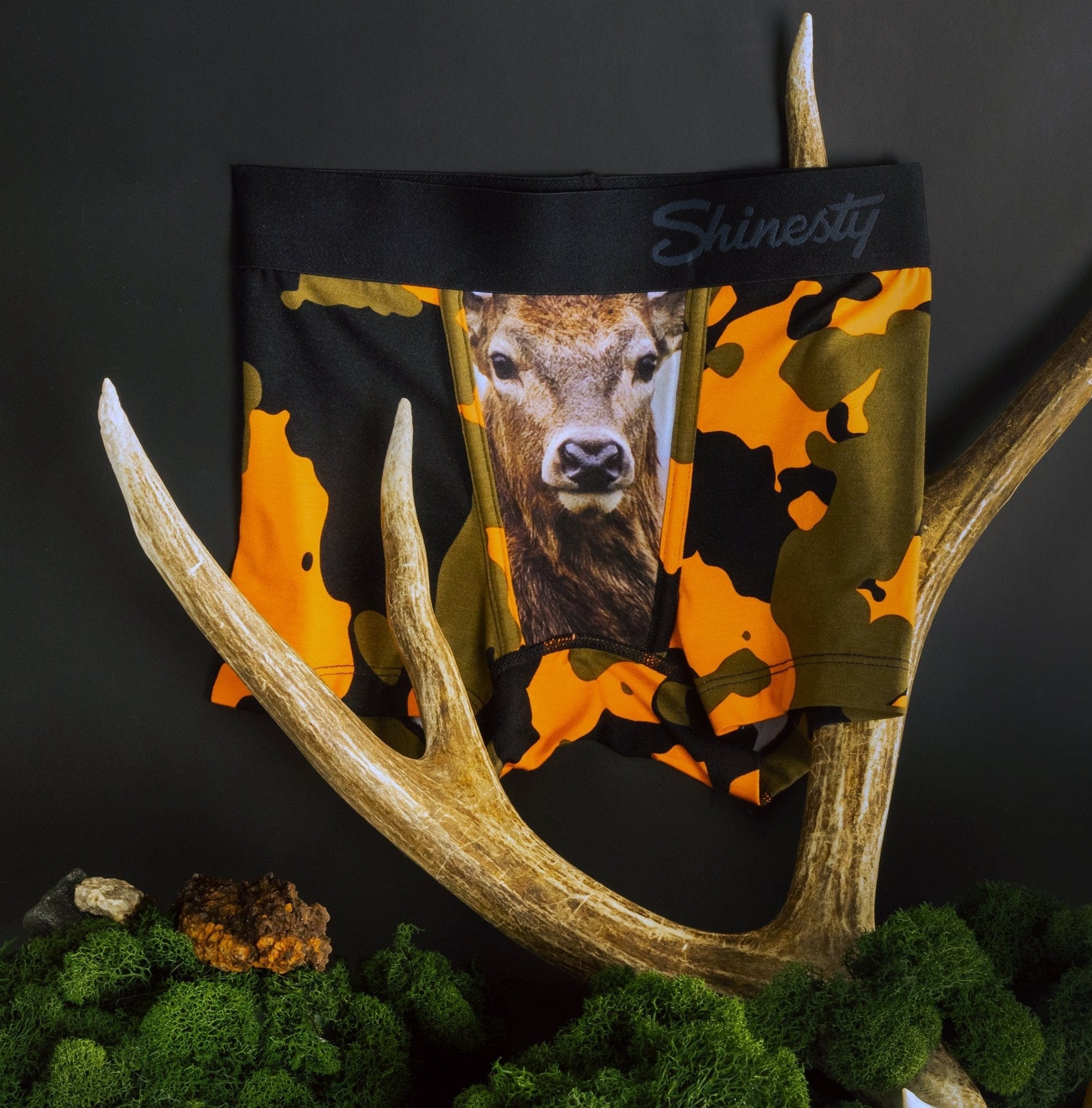 The Bambi Bunchers | Camo Deer Boy's Boxer Briefs - Shinesty