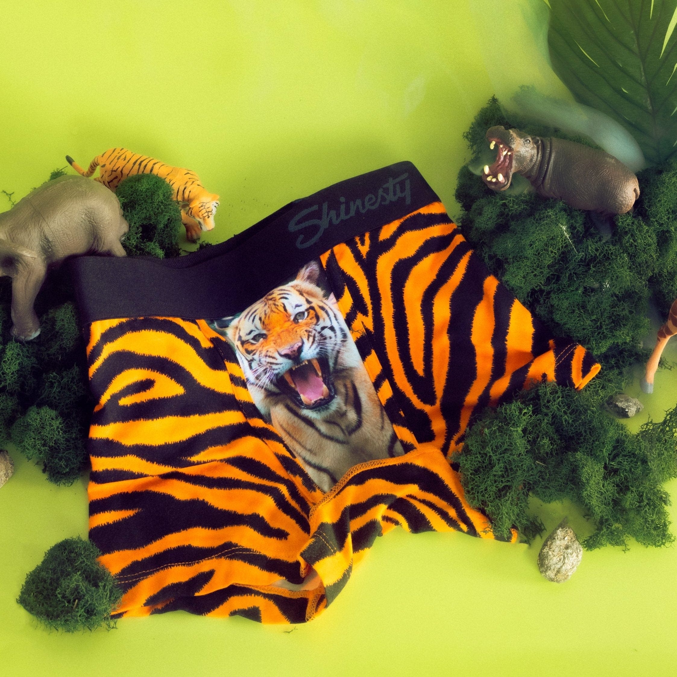 The Feral Feline | Tiger Print Boy's Boxer Briefs - Shinesty