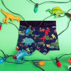 The T-Rexmas | Christmas Dinosaur Boy's Boxer Briefs - Shinesty