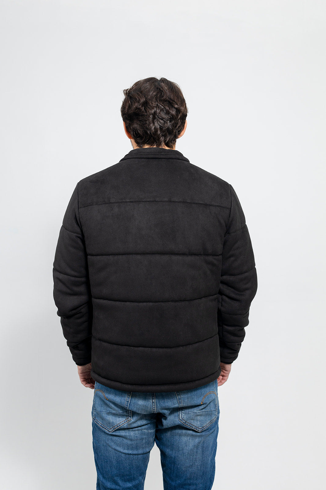 Brady Men's Faux Suede Puffer Jacket - Whet Blu NYC - Flyclothing LLC