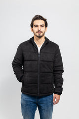 Brady Men's Faux Suede Puffer Jacket - Whet Blu NYC - Flyclothing LLC