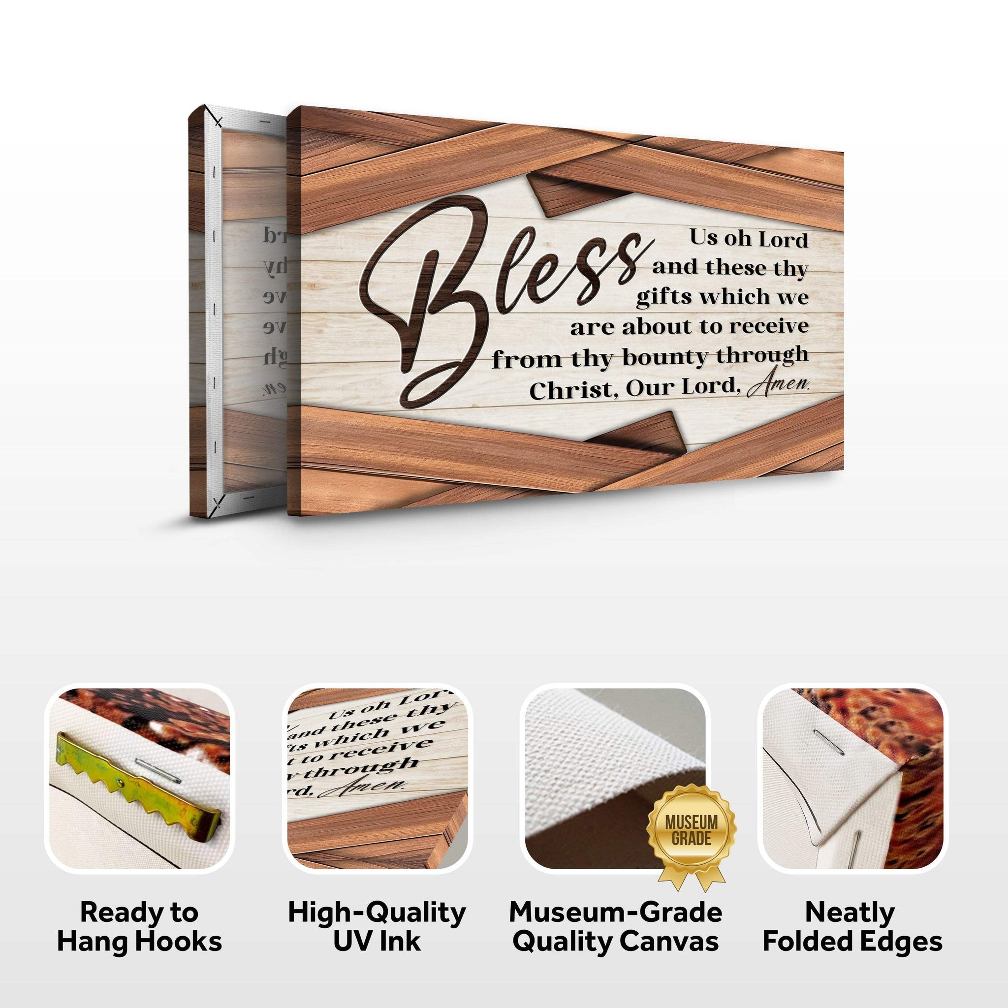 Bless Us Oh Lord Faith Sign - Tailored Canvases - Flyclothing LLC