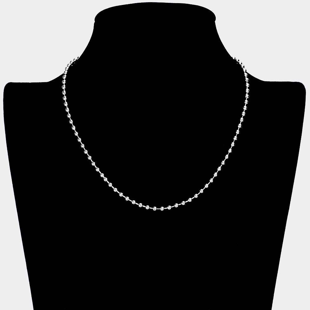 Brass Metal Ball Chain Necklace - Madeline Love - Flyclothing LLC