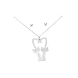 Brass Metal Cats Heart Pendant Necklace - Madeline Love - Flyclothing LLC