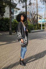 Embroidered Floral Vine Kimono – Elegant and Lightweight - Boho Clothing and Accessories - Flyclothing LLC