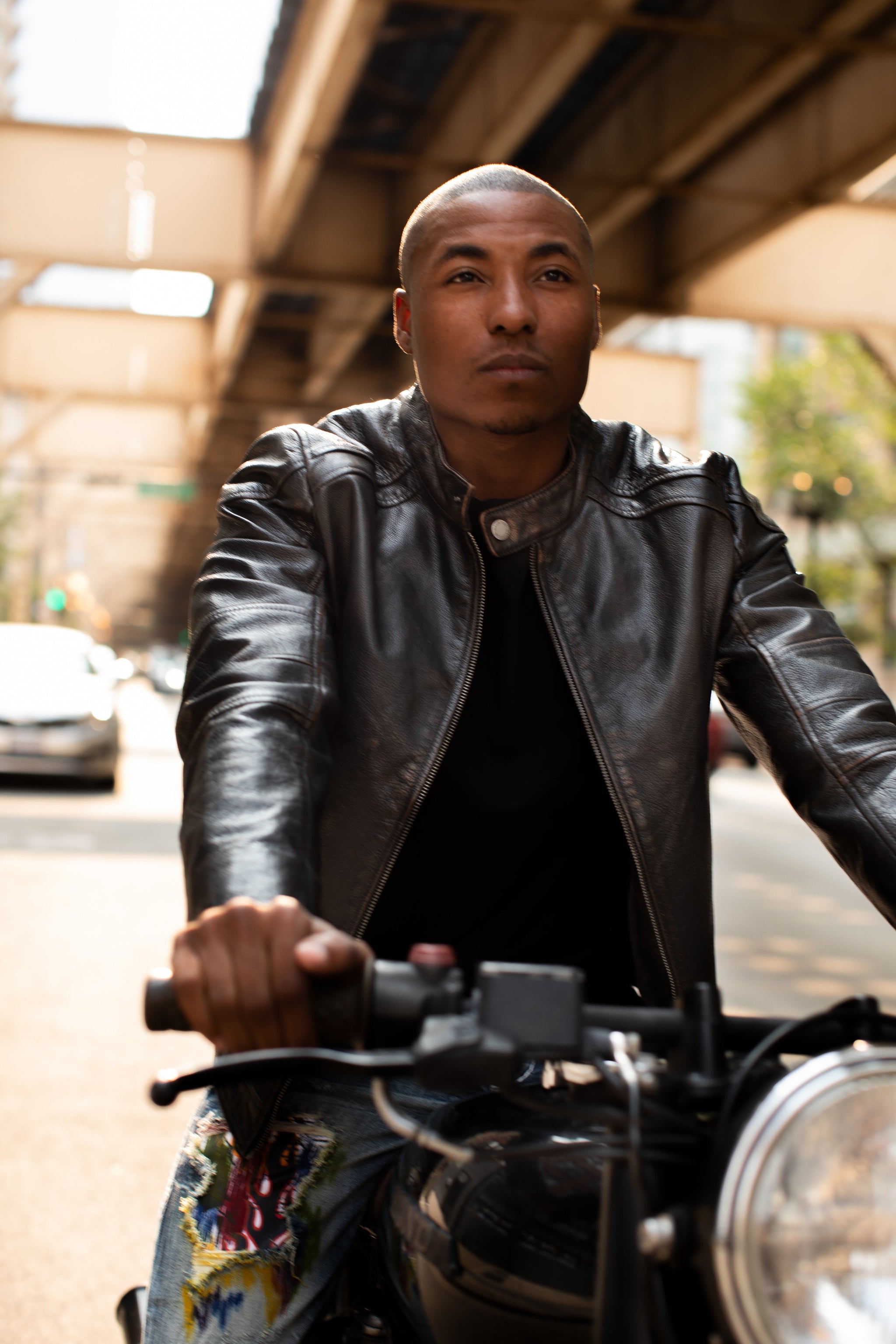 Brent CF Leather Jacket, Black