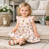 Petal Patch Baby Girl Dress – Bamboo & Eyelet Garden Dress - Tesa Babe - Flyclothing LLC