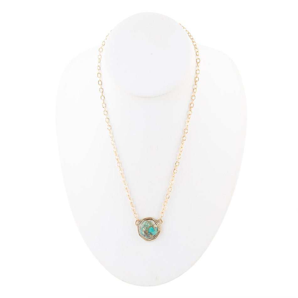 Bronze Infused Turquoise Necklace - Barse Jewelry - Flyclothing LLC