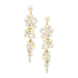 Bubble Stone Cluster Dangle Evening Earrings - Madeline Love - Flyclothing LLC