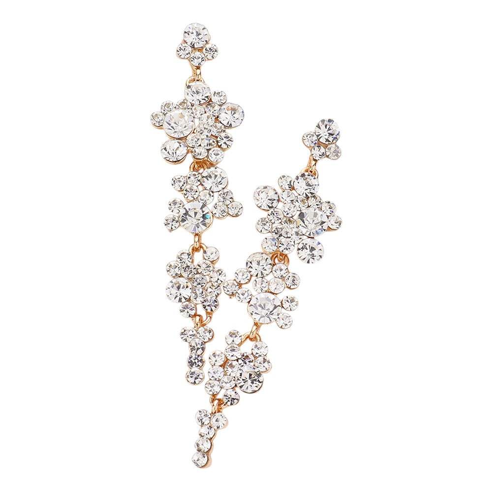 Bubble Stone Cluster Dangle Evening Earrings - Madeline Love - Flyclothing LLC