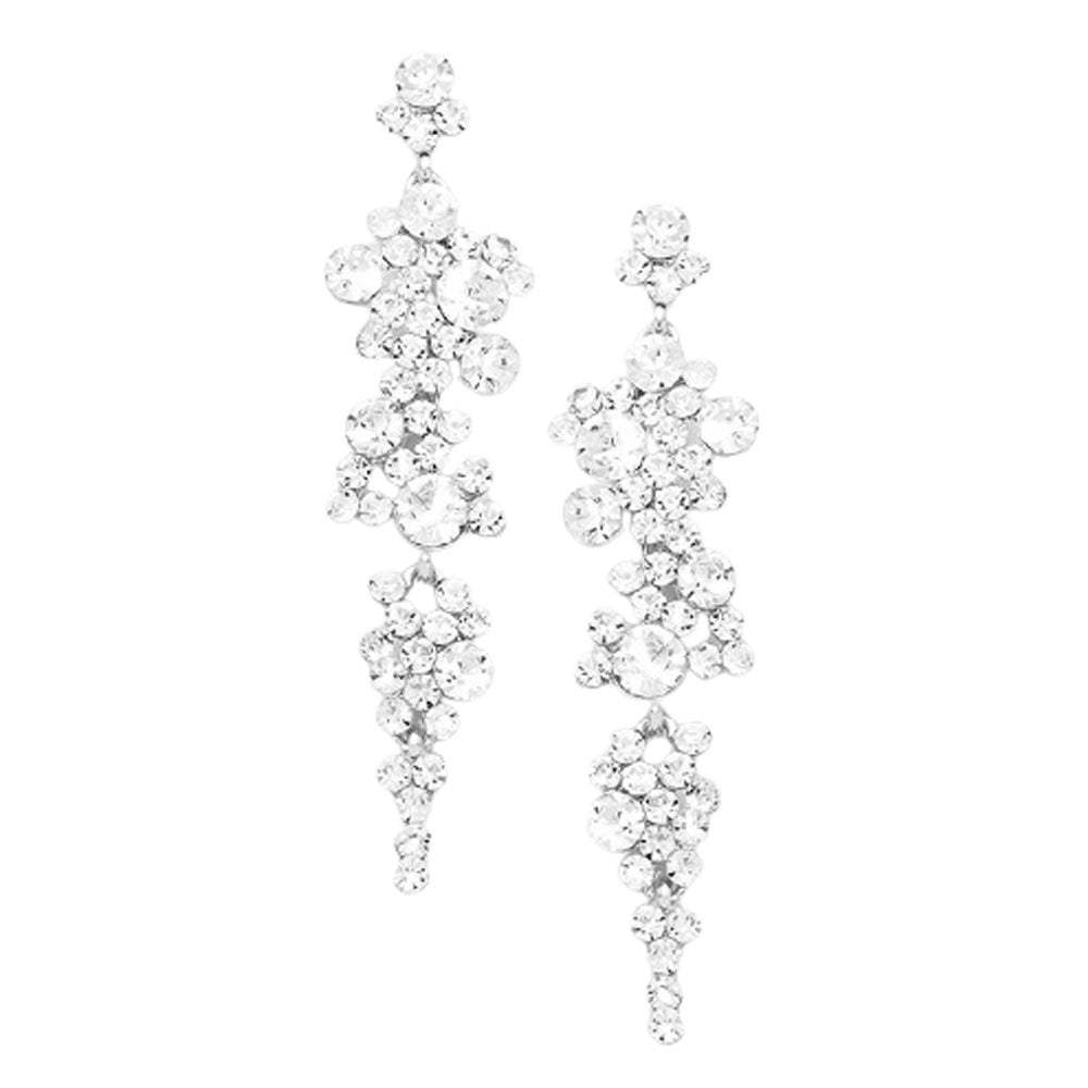Bubble Stone Cluster Dangle Evening Earrings - Madeline Love - Flyclothing LLC