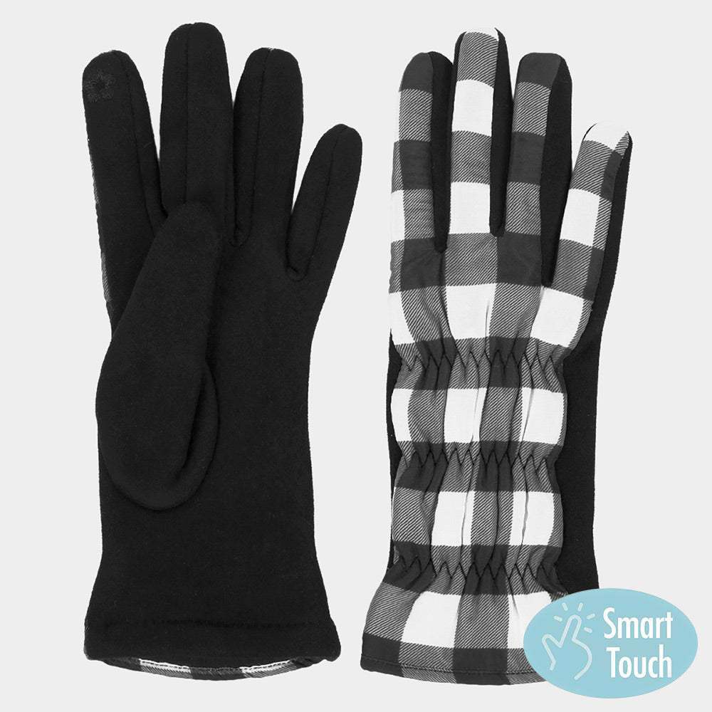 Buffalo Plaid Smart Touch Gloves - Madeline Love - Flyclothing LLC