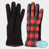 Buffalo Plaid Smart Touch Gloves - Madeline Love - Flyclothing LLC