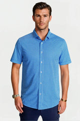 Bastille Check Short Sleeve Tech Shirt - Buki - Flyclothing LLC