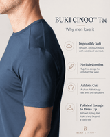 Buki Cinqo Tech Tee - Blue Night