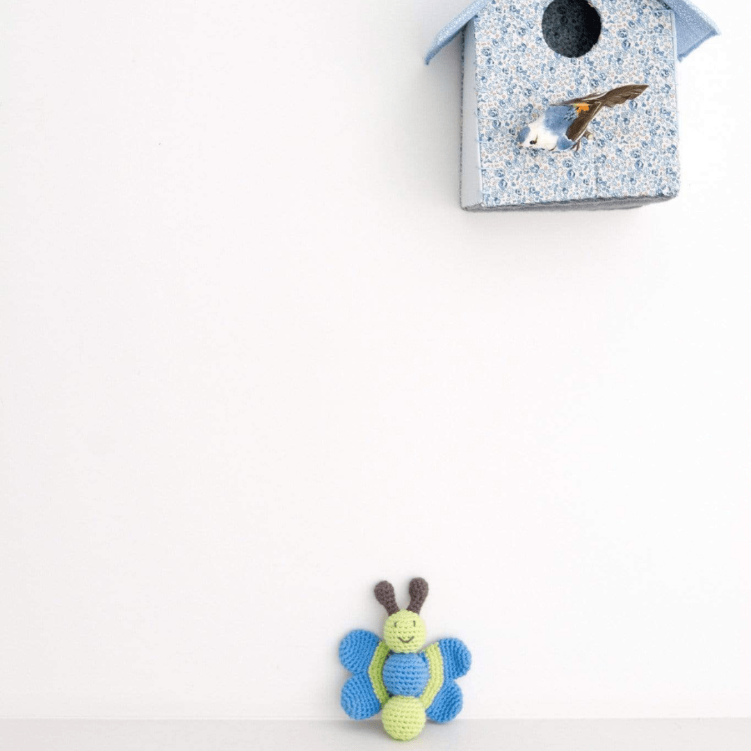 Butterfly baby rattle - bebemoss.com - Flyclothing LLC