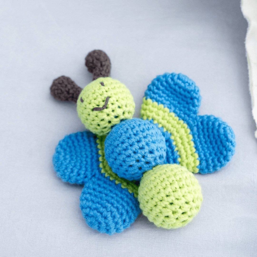 Butterfly baby rattle - bebemoss.com - Flyclothing LLC
