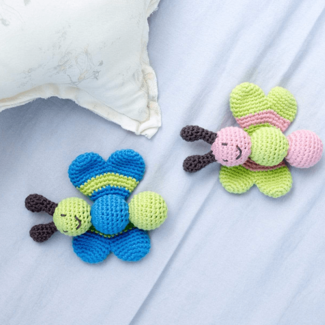 Butterfly baby rattle - bebemoss.com - Flyclothing LLC