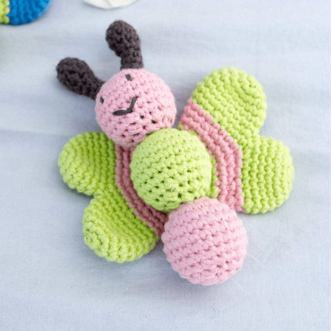 Butterfly baby rattle - bebemoss.com - Flyclothing LLC