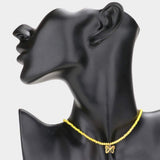 Butterfly Pendant Faceted Beaded Necklace - Madeline Love - Flyclothing LLC