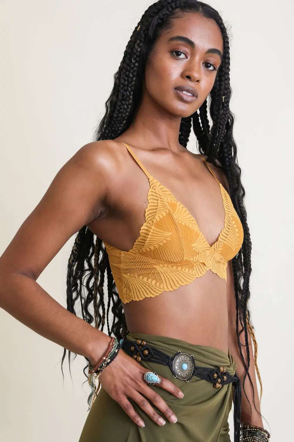 Butterfly Scallop Lace Bralette - Boho Clothing and Accessories - Flyclothing LLC