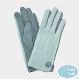 Button Soft Smart Touch Winter Gloves - Madeline Love - Flyclothing LLC
