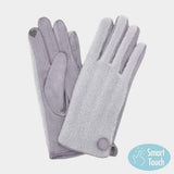 Button Soft Smart Touch Winter Gloves - Madeline Love - Flyclothing LLC