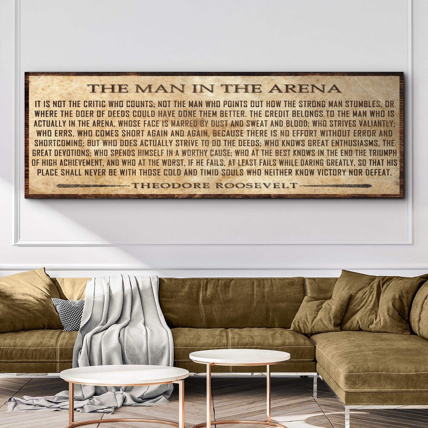 The Man In The Arena Sign V - Tailored Canvases - Flyclothing LLC