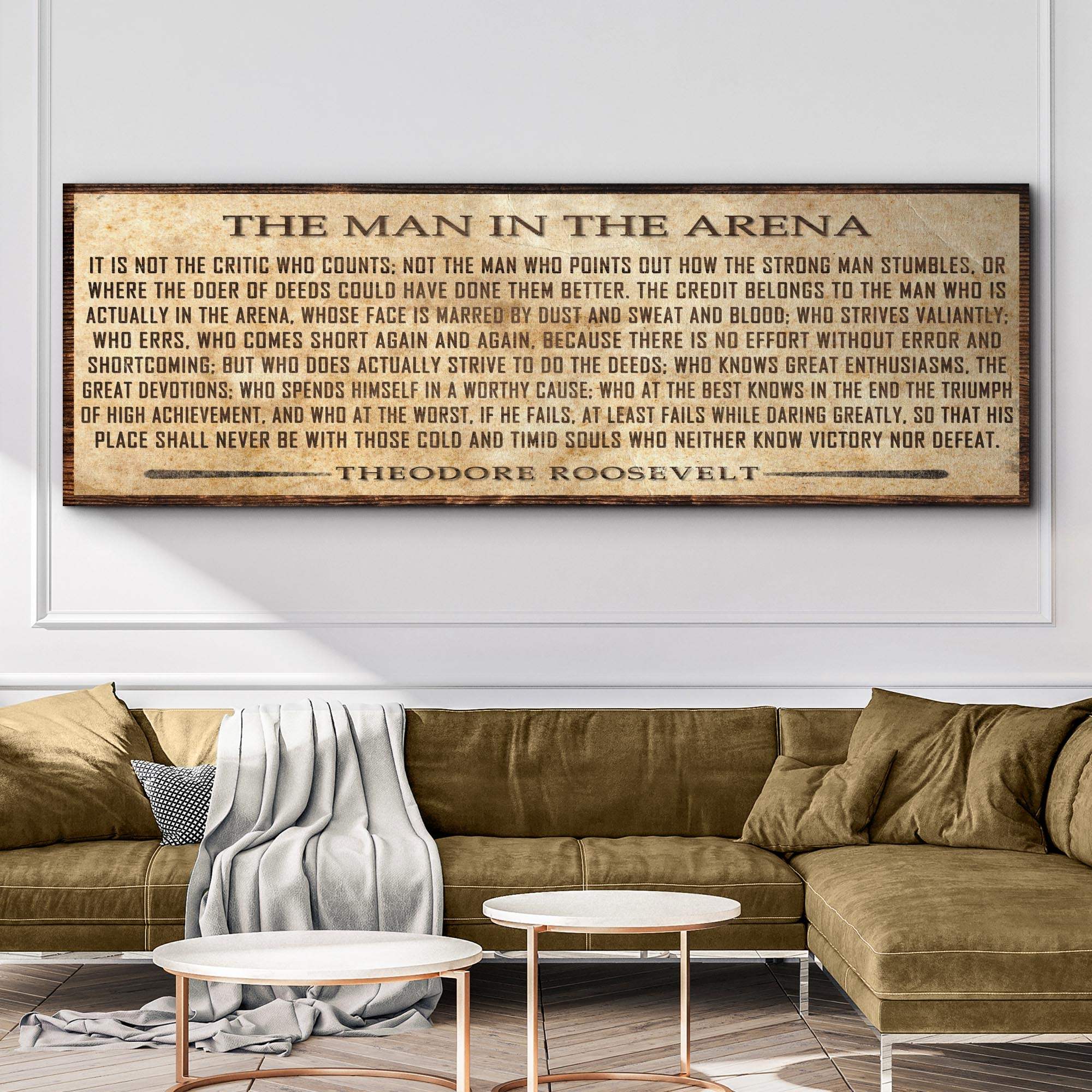 The Man In The Arena Sign V - Tailored Canvases - Flyclothing LLC
