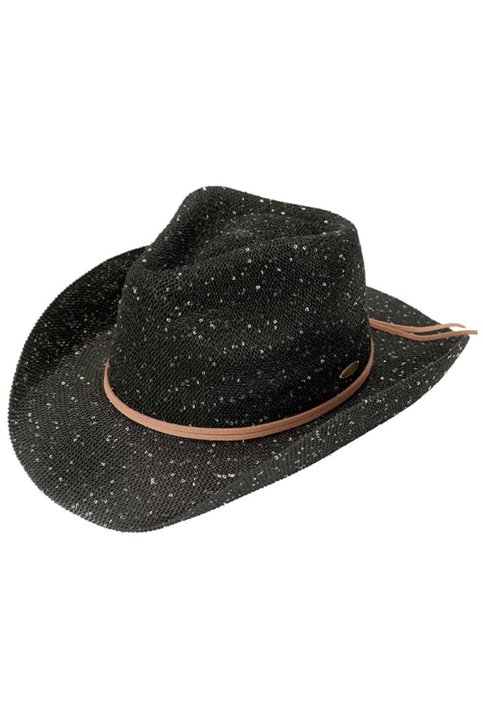 C.C Kids Suede String Band Sequin Cowboy Hat - Madeline Love - Flyclothing LLC