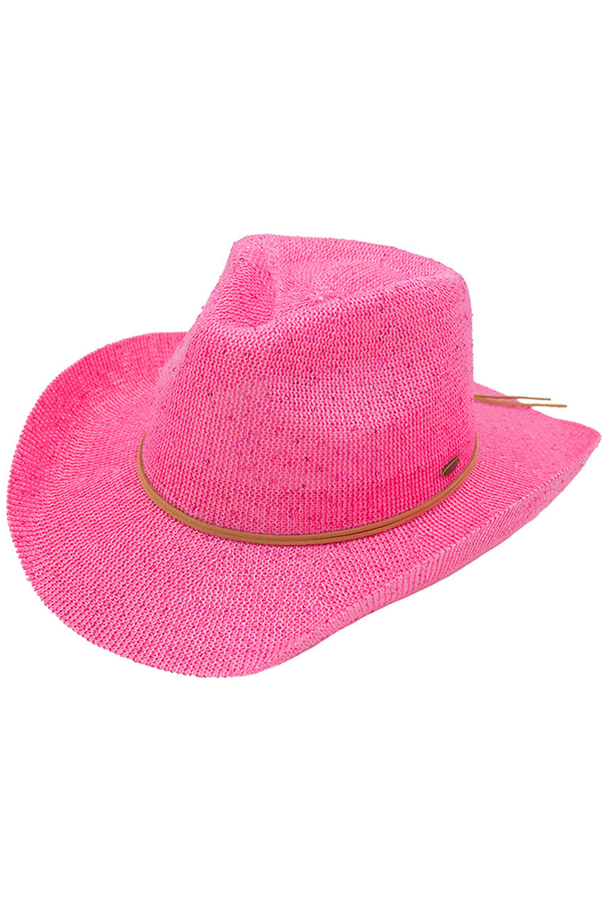 C.C Kids Suede String Band Sequin Cowboy Hat - Madeline Love - Flyclothing LLC