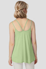 Basic Bae Bamboo Scoop Neck Double Spaghetti Straps Cami - Trendsi - Flyclothing LLC