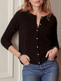 Button Down Long Sleeve Sweater - Trendsi - Flyclothing LLC