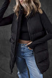 Pocketed Zip Up Vest Coat - Trendsi - Flyclothing LLC
