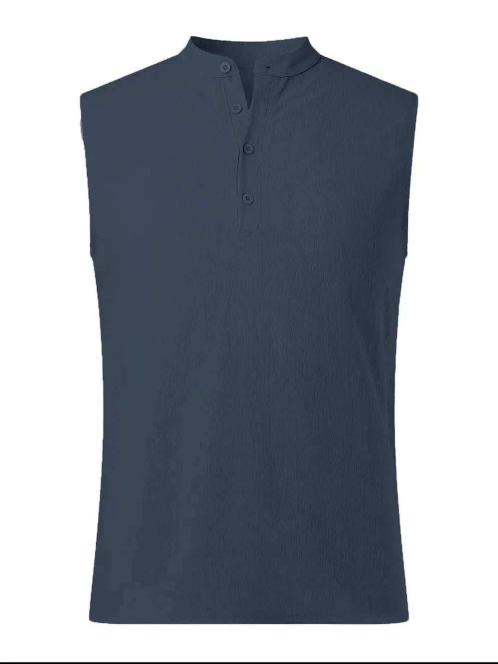 Men's Full Size Button Detail Tank Plus Size - Trendsi - Flyclothing LLC