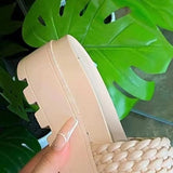 PU Leather Open Toe Platform Sandals - Trendsi - Flyclothing LLC