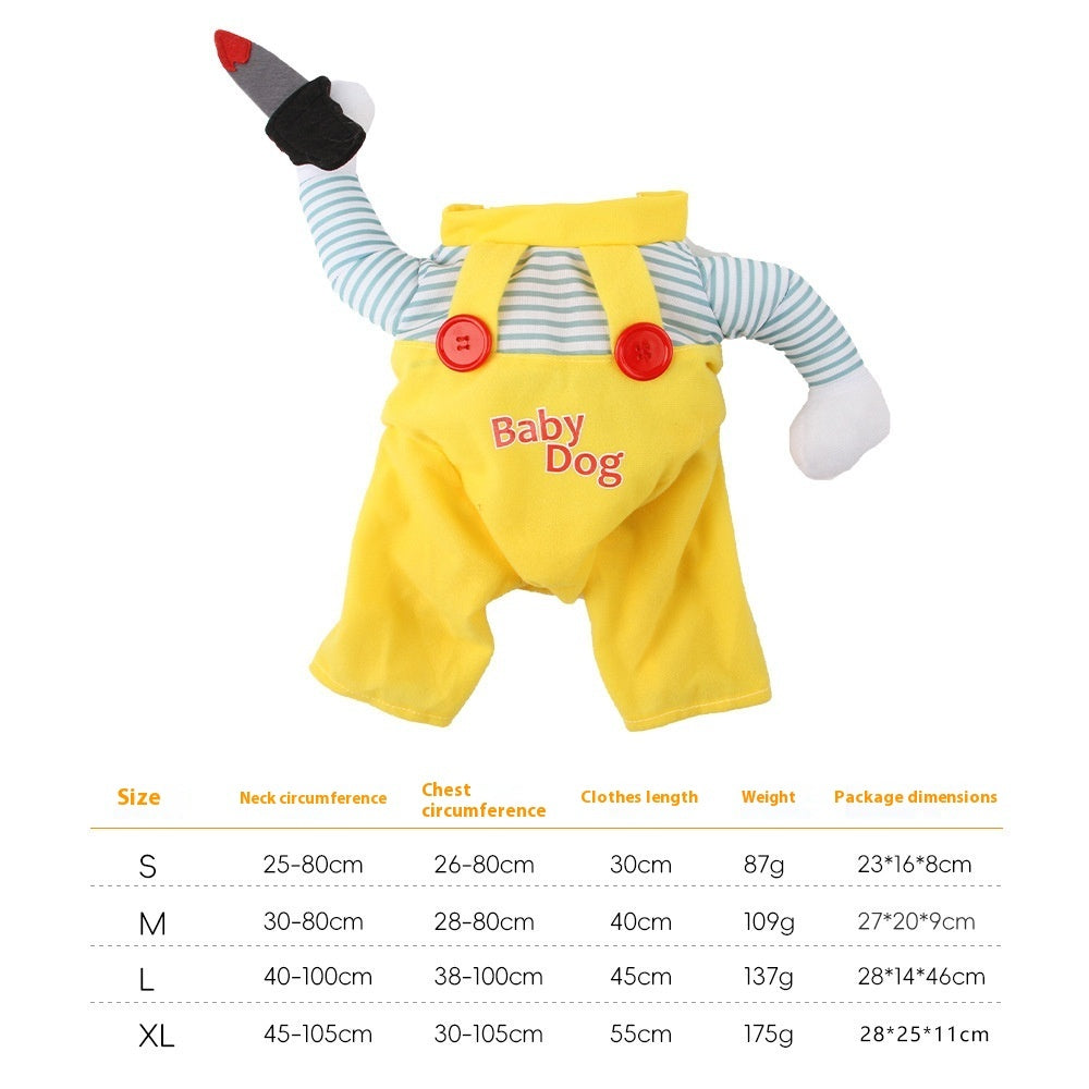 Cat Pet Costume Clothing Creative Yellow Knife Assassin Cat Clothing - My Store - Flyclothing LLC