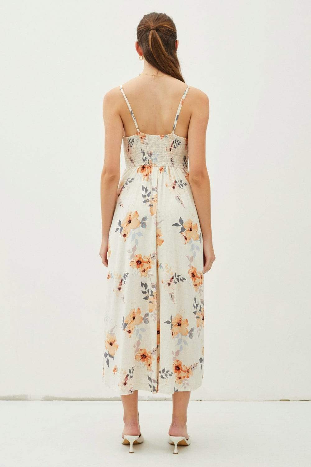 Be Cool Floral Button Down Cami Midi Dress - Trendsi - Flyclothing LLC