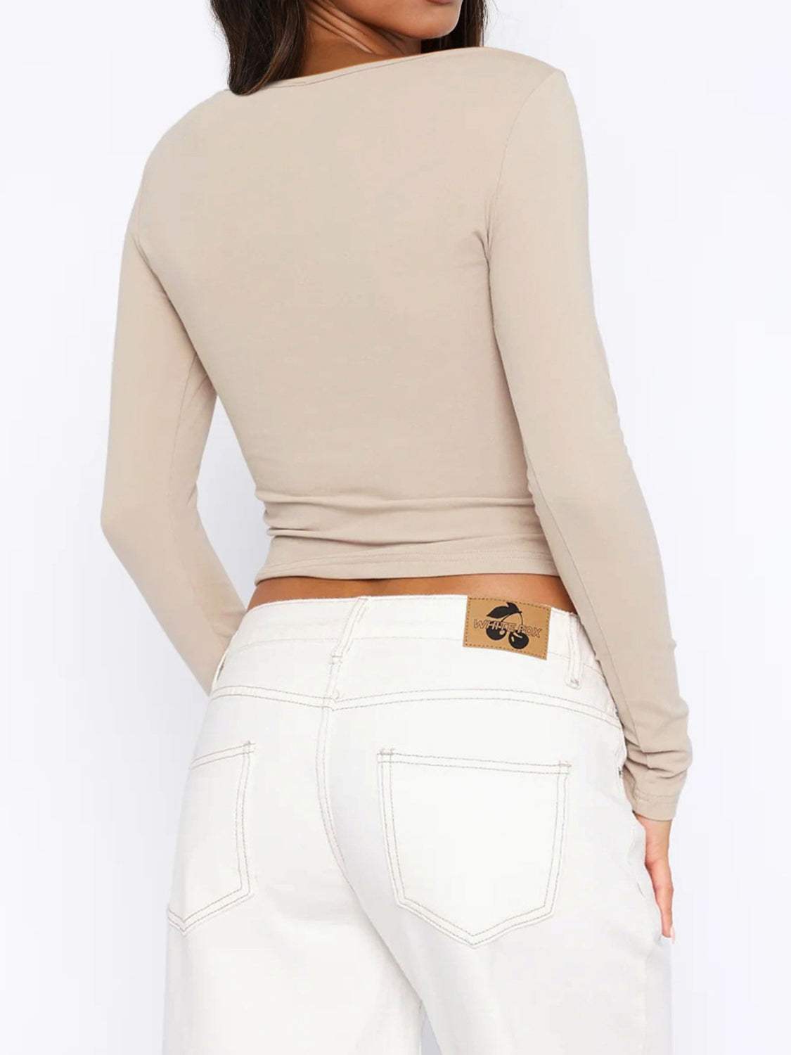 Button Down Long Sleeve Top - Trendsi - Flyclothing LLC