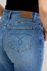 Judy Blue Mid Rise Crop Wide Leg Jeans - Trendsi - Flyclothing LLC