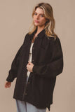 BiBi Button Up Washed Jacket with Pockets - Trendsi - Flyclothing LLC