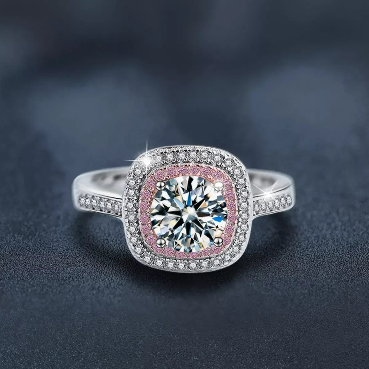 1 Carat Moissanite 925 Sterling Silver Ring - Trendsi - Flyclothing LLC